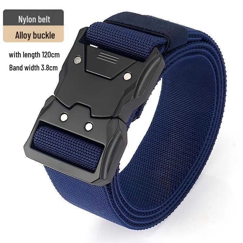 Men's Adjustable Leather Tactical Belt: Elastic, Versatile, Casual, Outdoor Training, Workwear