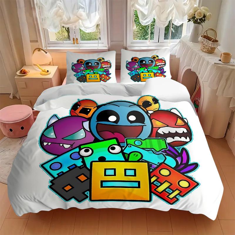 Characters Collage Print 3Pcs Bedding Setduvet Cover With 2 Bedropillowcase Home Birthday Gift