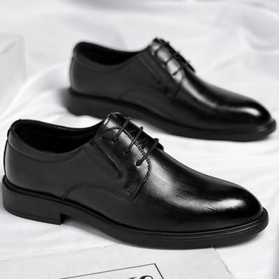 Men's Leather Shoes Four Seasons Men's Shoe Inner Height Increasing Leather Shoes Men's Business Dress Casual Leather Shoes