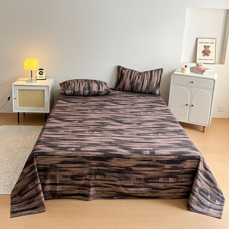 Cotton Polished Sheets Three-piece Set, Pure Cotton Student Dormitory Single Skin-friendly Sheets Three-piece Set