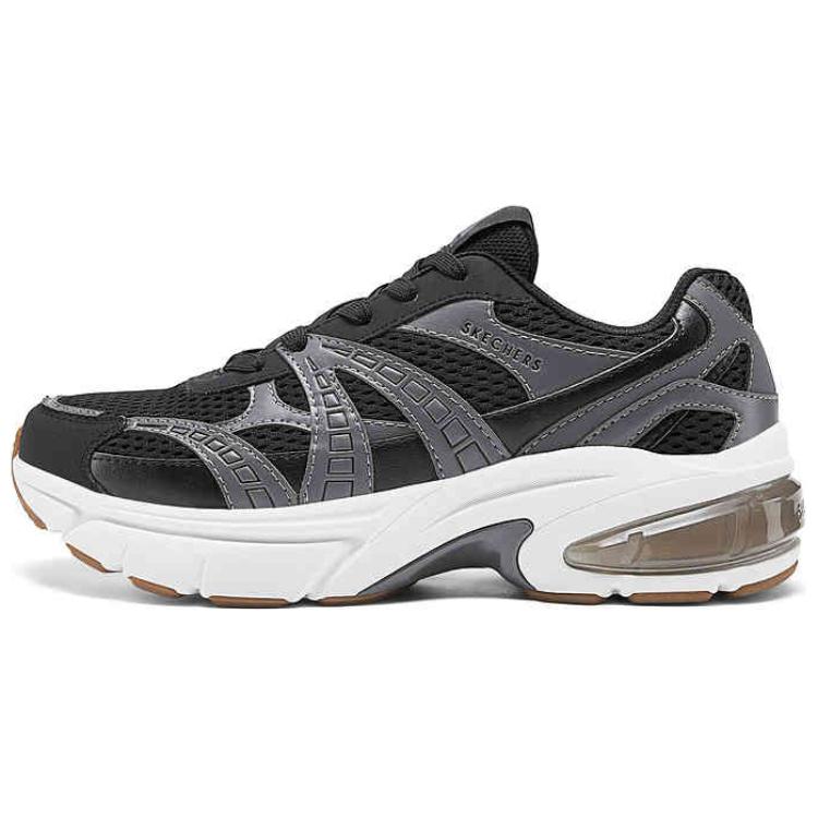 Skechers Shadow Удобные Универсальные Прочные Низкие Папины Кроссовки Мужские кроссовки Черный Серый 183215-BKGY 39.5