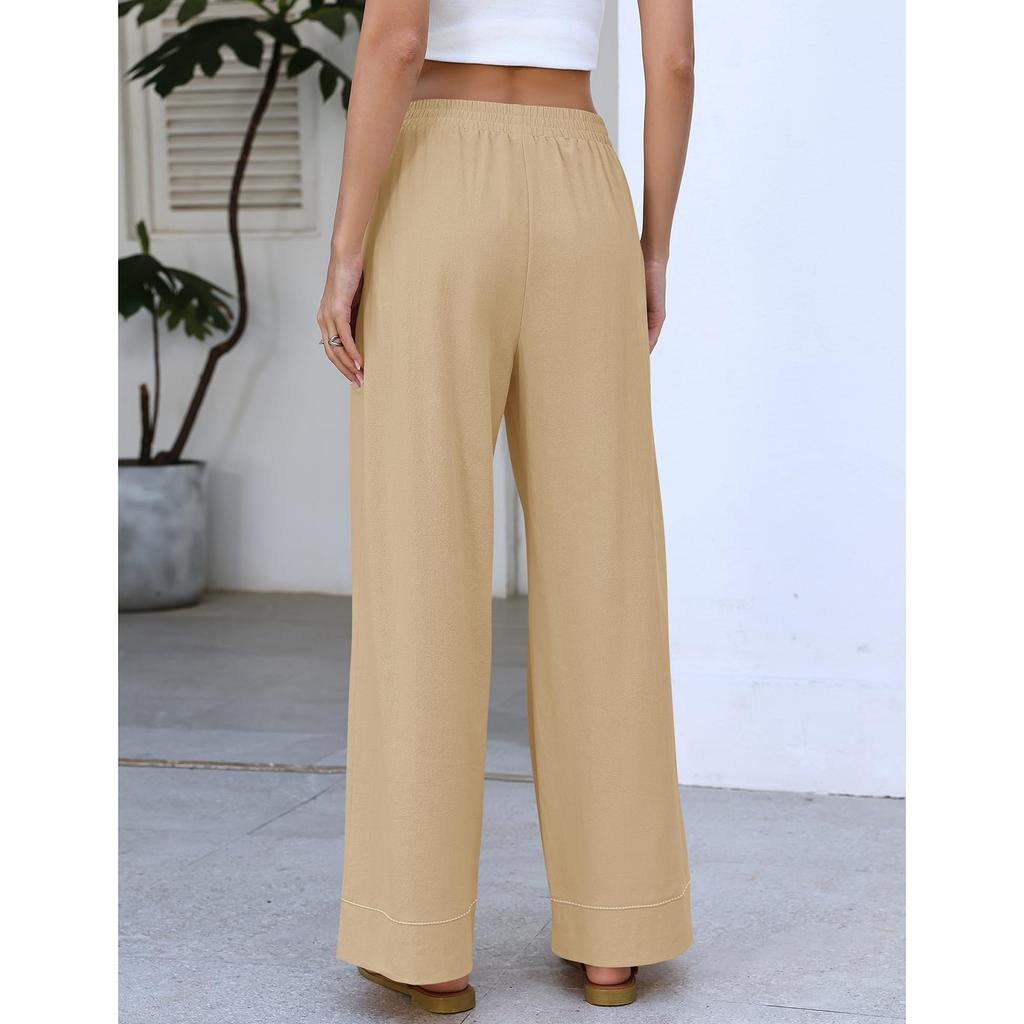 Damen Lässige und Modische Farbige Lockere Hosen mit Taschen