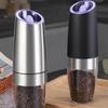 Electric Pepper Grinder Salt And Pepper Grinder Adjustable Coarseness Spice Mill With Led Light Kitchen Tool
