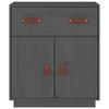 VidaXL Buffet Gris 65,5x40x75 cm Bois massif de pin 820129