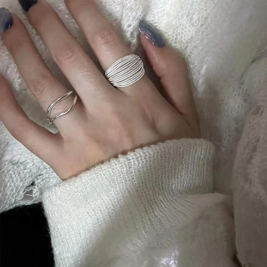 2024 Trendy Thousand Strands Silver Thread Women's Ring - Chic, Stylish & Luxurious Accessory