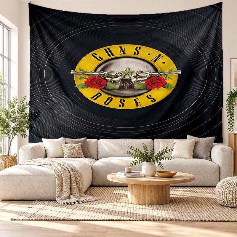 Guns N’ Roses Wall Tapestry, Soft Fabric Wall Hanging, Decorative Backdrop For Bedroom Home Wall Art