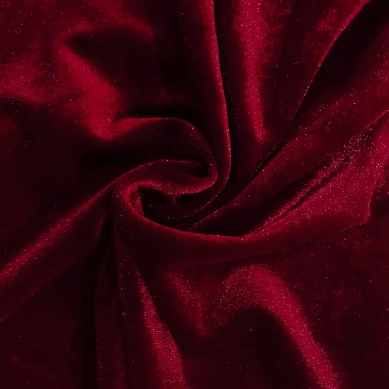 Damen V-Ausschnitt Knöpfe Brustrüschen Asymmetrischer Saum Samt Langarmhemd