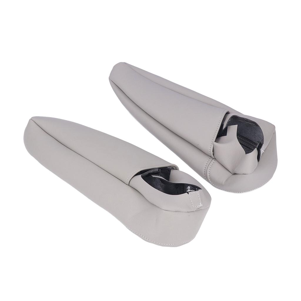 2Pcs Set Car Front Seat Armrest Cover Leather Waterproof Good Toughness Replacement for Tian Siena 2005‑2010Grey