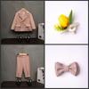 Traje de Florista Estilo Britânico Outono/Inverno para Bebês de 1 Ano - Roupa de Aniversário e Casamento