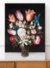 Poster Flowers In a Vase Black Background