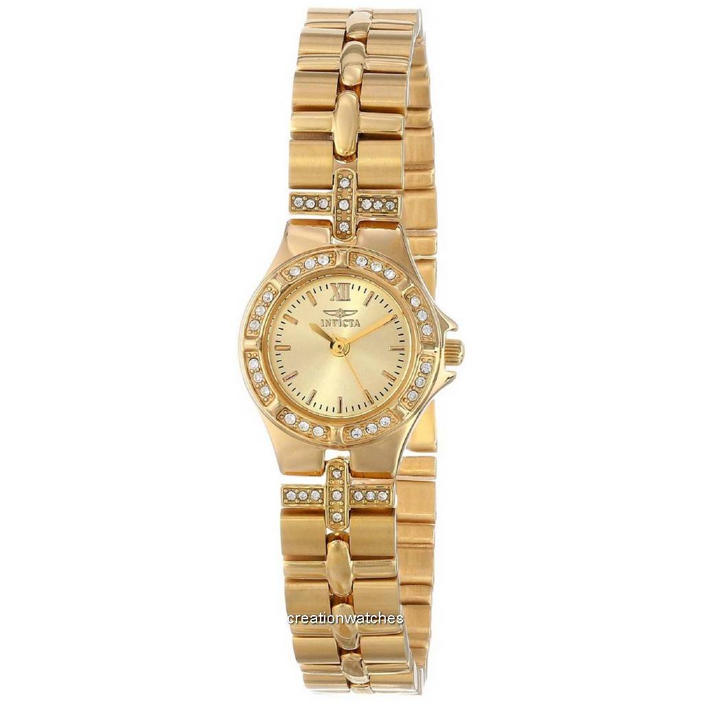 

Женские часы Invicta Wildflower Collection с кристаллами 0134 золотой