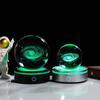 3D Lazer Kazımalı Yıldızlı Gökyüzü Gece Lambası Kristal Küre