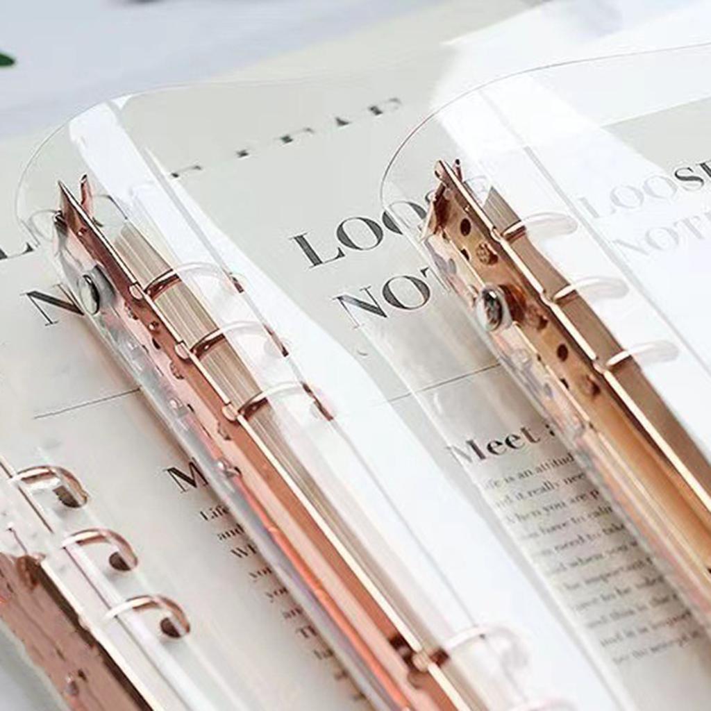 Zápisník Planner Jednoduchý styl Snadno přenosný Průhledná kniha deníku Poznámkový blok s volnými listy pro studenty