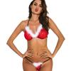 Furry Three-Point Sexy Christmas Lingerie Set: Temptation Bra & Battle Suit