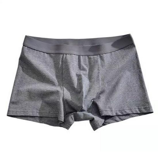 Men's Plus Size Pure Cotton Antibacterial Boxer Briefs - Loose, Breathable, Mid-Waist, Four Corners