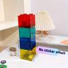 Stackable Building Block Piggy Bank - Transparent Plastic Coin Organizer for Kids & Adults