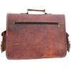 Fits Laptop Bag Men's Vintage Brown Leather Messenger Shoulder Briefcase
