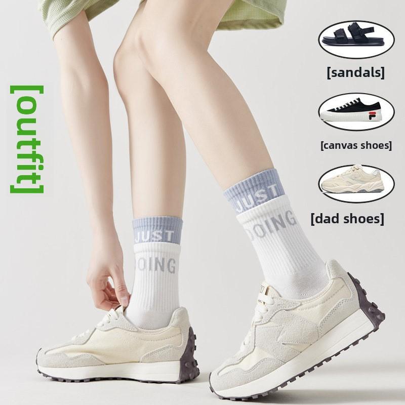 Anti-slip Yoga Socks, Pilates Long Socks, Pure Cotton Anti-slip Dance and Fitness Sports Women's Mid-calf Socks