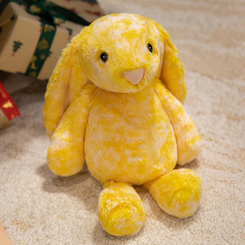 Jelly Lop-Eared Rabbit Plush Toy – Floral Cloth Doll, Christmas Gift for Girls