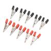 20 Pcs Crocodile Clip Red and Black 1cm Opening Electrical Test Clamp Stainless Steel Battery Cable