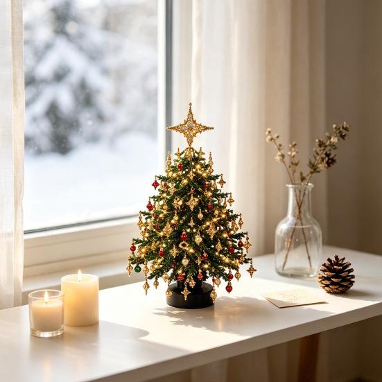 Kit Ornamento Festivo da Interno Kit Albero di Natale Perline Fai da Te, Set Artigianale Festivo in Cristallo Sintetico Decorazione per la Casa Fatta a Mano per Adulti Principianti, Fatto a Mano