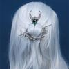 Beautiful Crescent Branch Gothic Hair Stick Antiqued Retro Pentagram Hairpin  for Women
