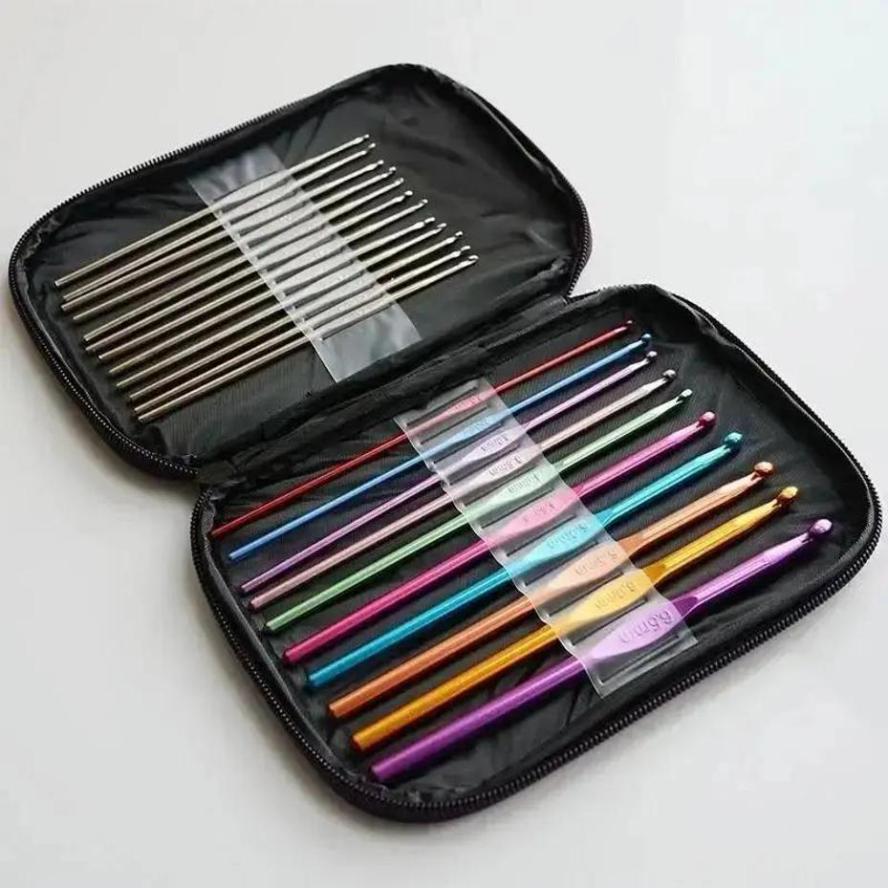 22Pcs/Set Crochet Knitting Craft Case Crochet A Set Weaving Tools Sewing Tool Suitable Household Personal Clothe Sewing Supplies