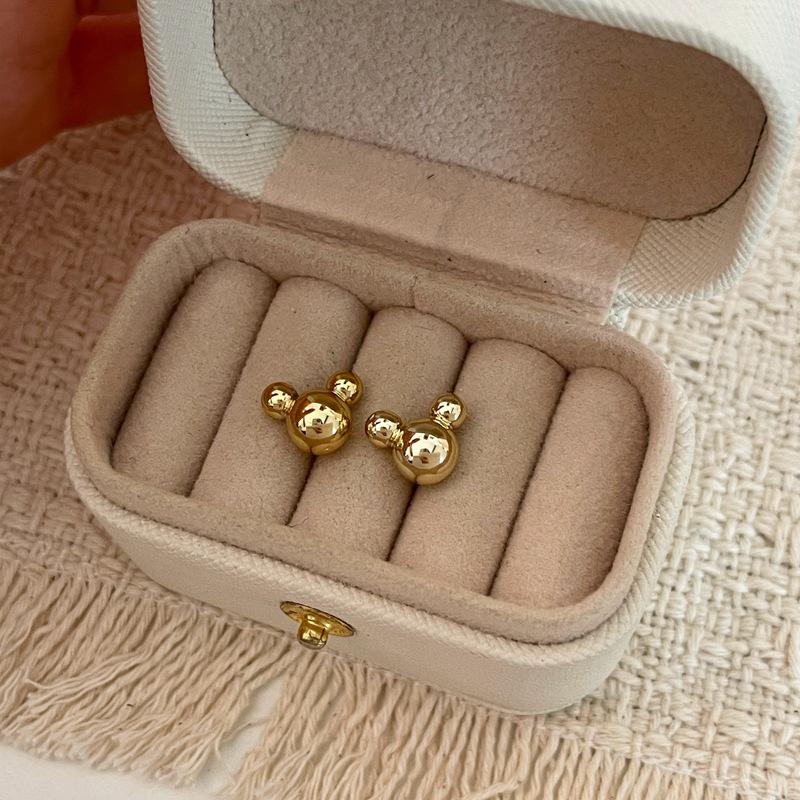 

Cute and Trendy Mickey Mouse Stud Earrings – Mini Mouse Ear Design for Students