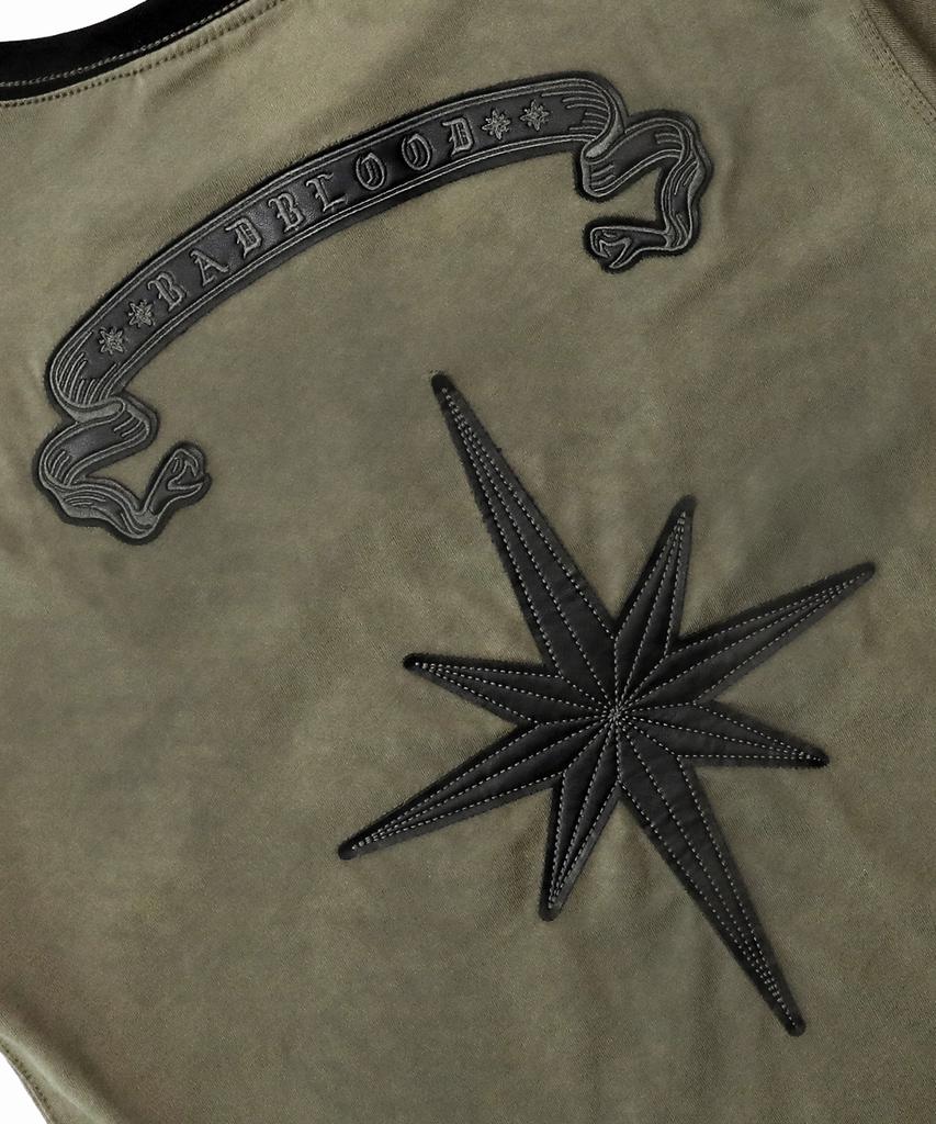 BADBLOOD Cosmo Bad Patch Ringer T-Shirt - Khaki