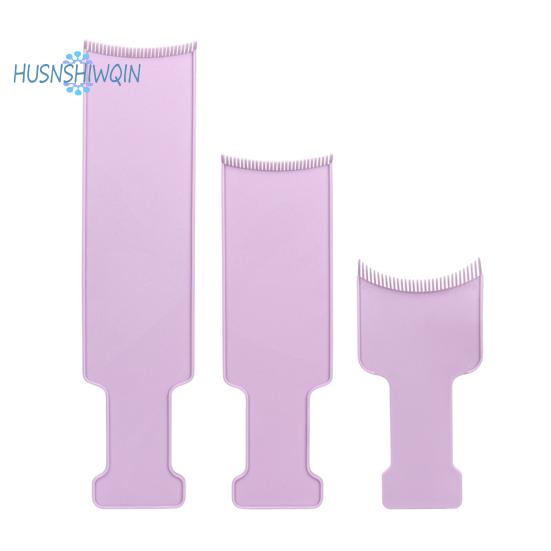 3Pcs Balayage Highlighting Boards Set Flat Surface Sharp Edges Curved Comb Teeth for Hair Dye Quick Removal