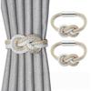 Magnetic Curtain Tiebacks 2 Pcs Decorative Rope Style Beige/White 40cm Elegant Home Accessories
