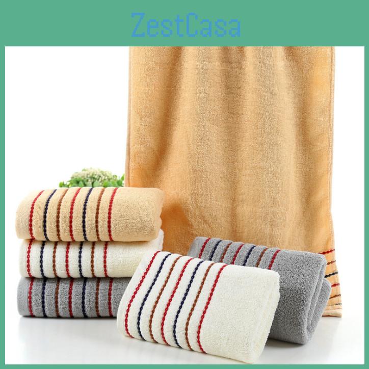 Large Striped Cotton Towel Soft And Absorbent Bath And Shower Towel For Adults And Kids