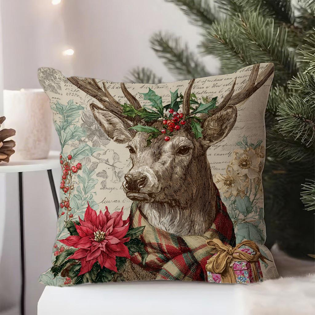 

Рождественские наволочкиПодходят для дивана, автомобиля, спальни, декоративная наволочка для подушки 16x16Inch