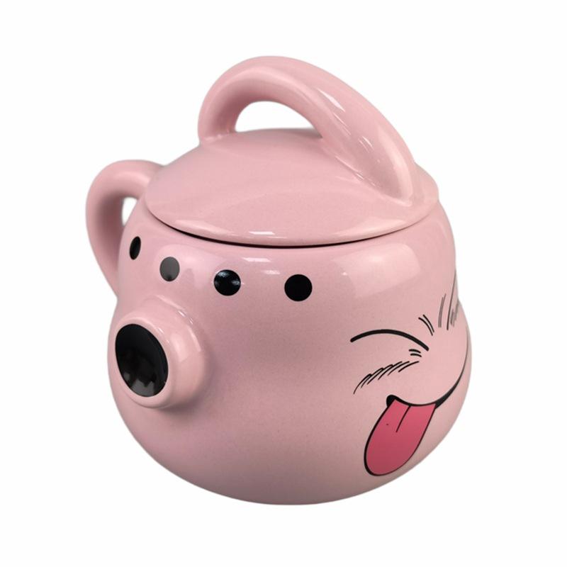 Majin Buu Mug Ceramic Cup Creative Personalized Shape Coffee Cup Breakfast Cup with Lid Model