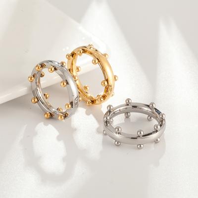 Luxus Edelstahl Mini Ball Ring Gold Farbe Für Frauen Männer Vintage Finger Ringe Party Hochzeit Wolf Party Trend Schmuck Geschenk
