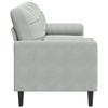 3 Seater Sofa with Decorative Cushions Light Grey 210 cm Velvet
