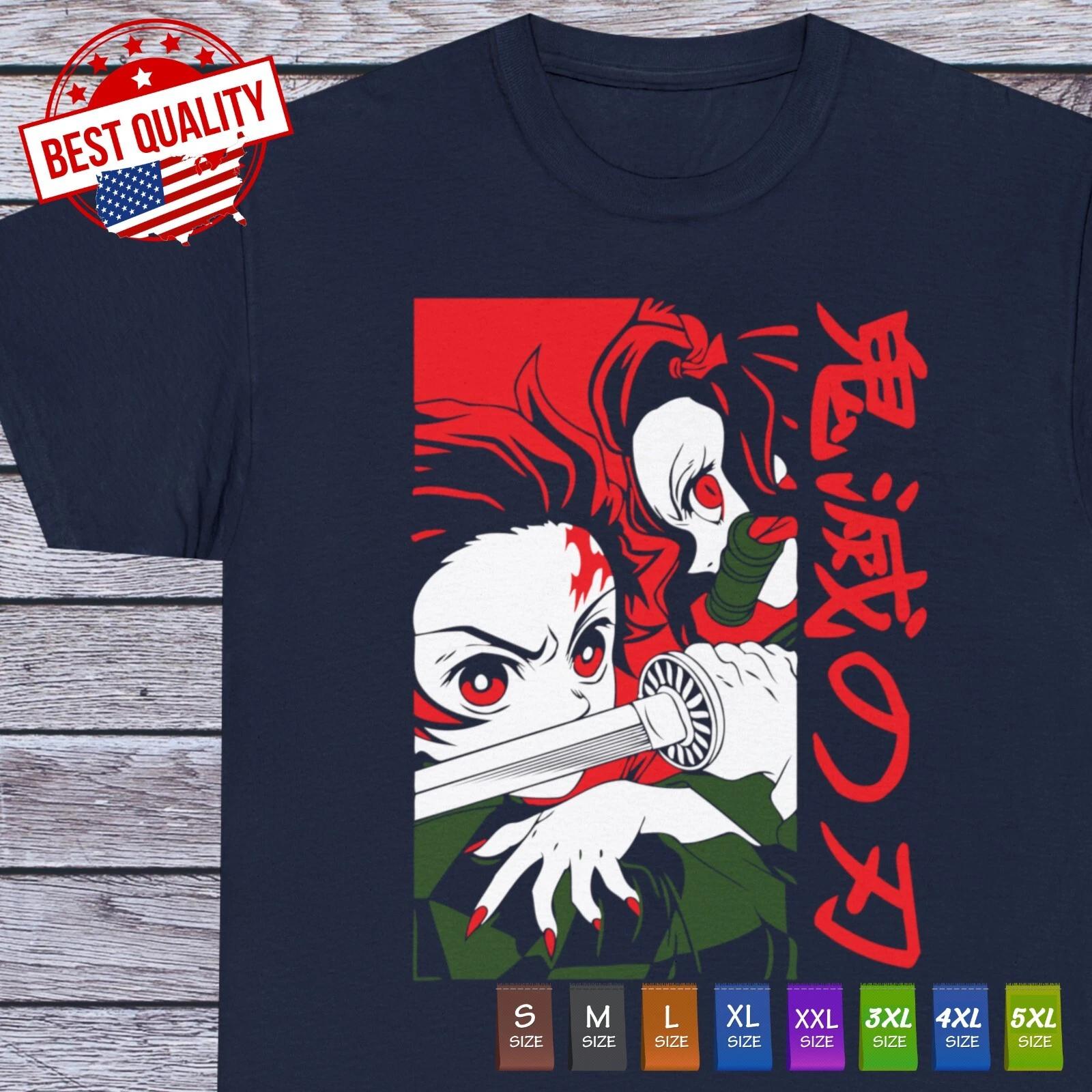 

Tanjiro Nezuko T Shirt Demon Slayer Tee Anime Clothing Manga Japanese Cosplay 3XL
