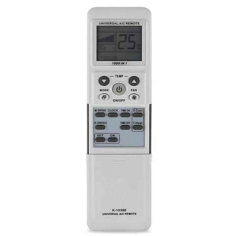 K-1038E Air Conditioner Remote Replacement 1Pcs 1000-in-1 Universal Compatibility for Household Bedroom AC Control one size