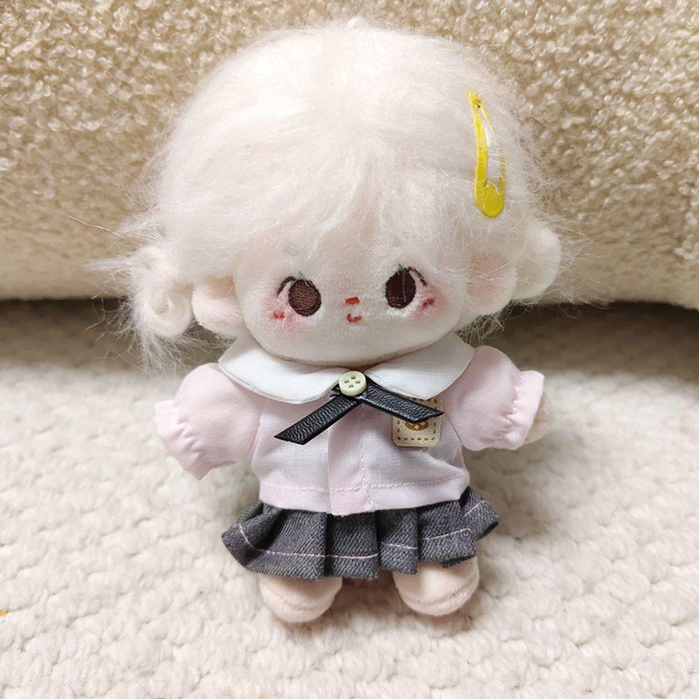 Kindergarten Uniform 10CM Doll Clothes Dress Up Cotton Doll Outfit  Doll Accessories