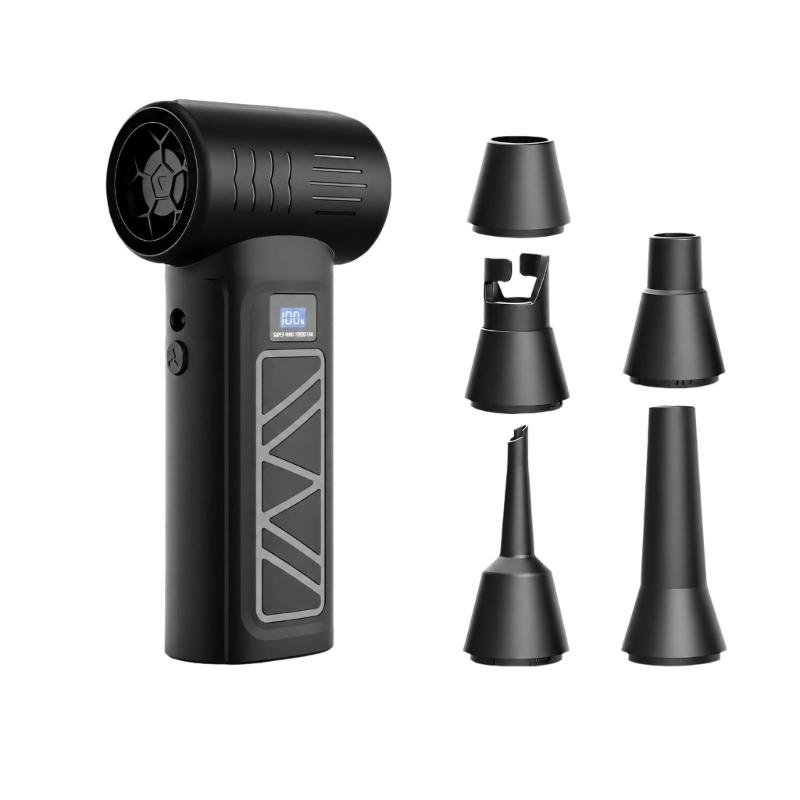 Electric Air Blower with Two 1,300 mAh Battery Cells and Concentrated Blowing Action for Keyboard Gaps, Window Tracks, and Desk Surfaces