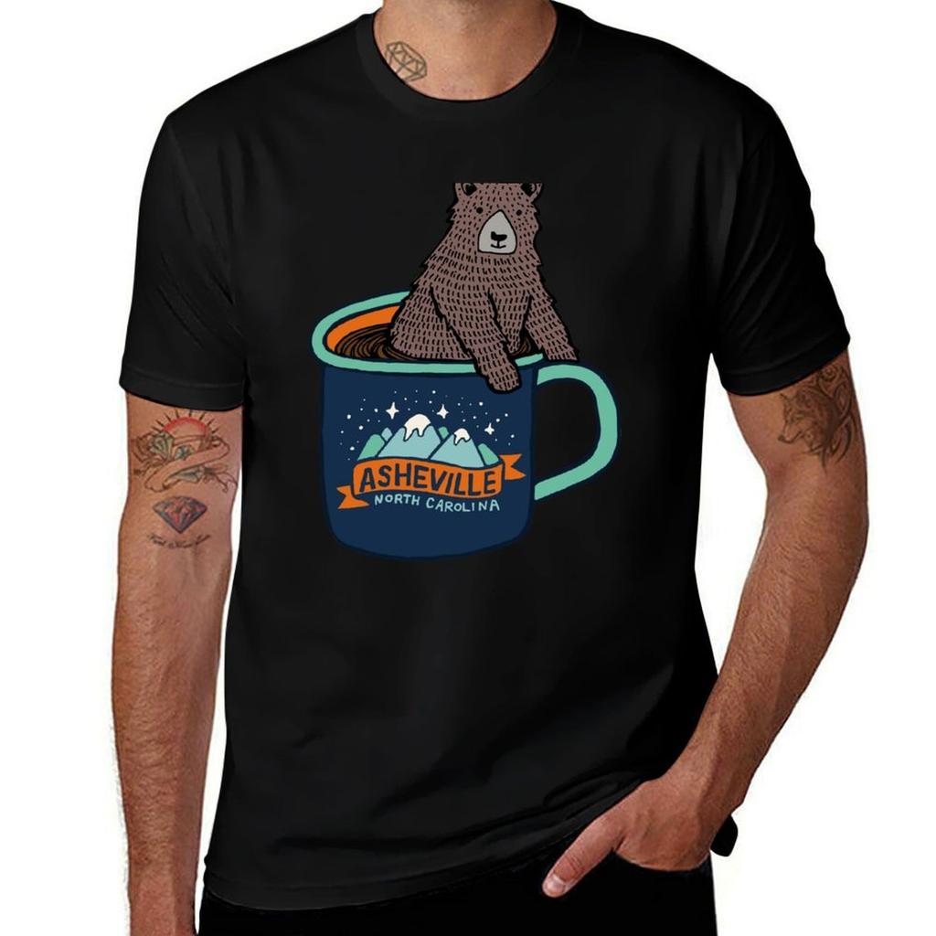 Asheville Bear Cup Tshirt T Shirts For Unisex Graphic Vintage T Shirts Designer Tshirt