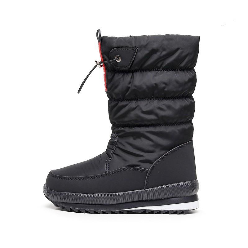 Winter Snow Boots Big Flower Women's Tall Tube Waterproof and Non-slip Outdoor Skiing Thickened Warm Cotton Shoes