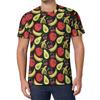 Hot Sale Lemon Strawberry Fruit Pattern T Shirt Summer Fashion 3D Printed Short Sleeve  Simple Design Casual Oversized T-Shirt