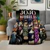 JoJo Bizarre Adventure Flannel Blanket Super Soft Warm Cozy Blanket for Sofa Bed Office Travel All‑Season Home Decor Gift