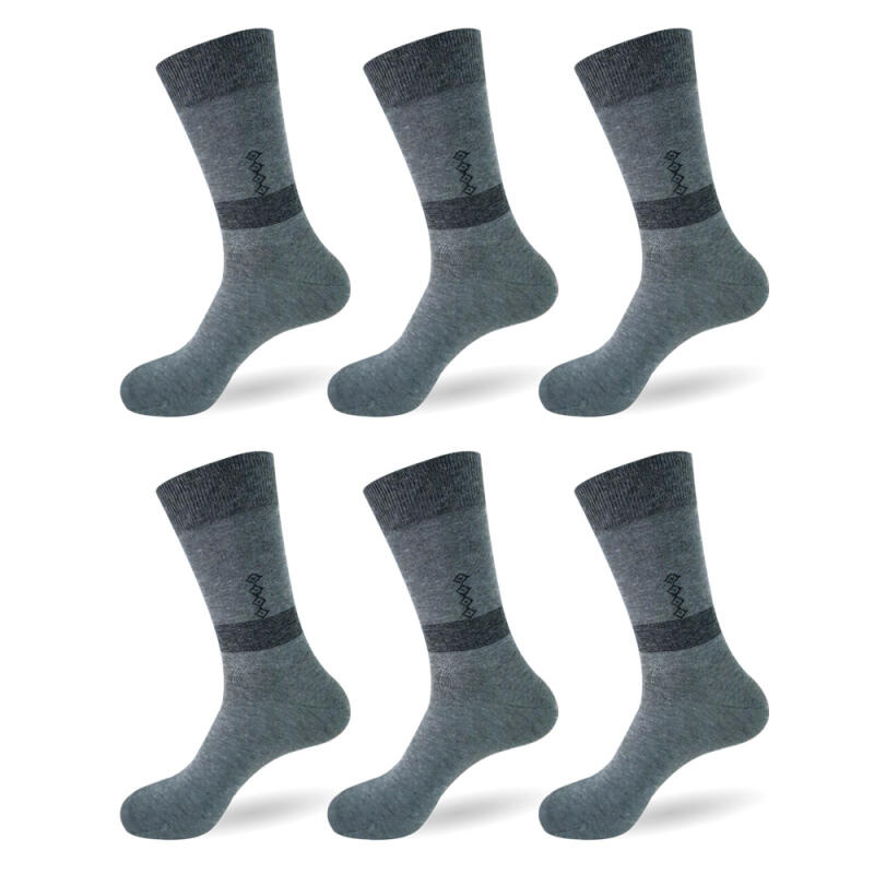 Sodilight Daily Men's Long Socks, 6-Pair Set
