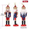 5Pcs/set 12CM Wooden Nutcracker Doll Soldier Guard Pendant Hanging Decoration Handcraft Puppet New Year Christmas Ornaments