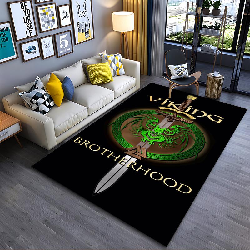 

Viking Sword and Dragon Emblem Rug Suitable for use as an anti-slip game mat for living room and bedroom sofas 40x60cm( 15x23in )