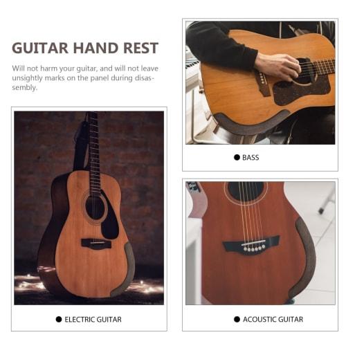 HEALLILY Repose-bras de guitare, Bois d'ébène, Pièce de rechange pour guitare acoustique pour un maximum de son, Accessoires pour instrument à cordes pour guitare classique folk, Taille Petite