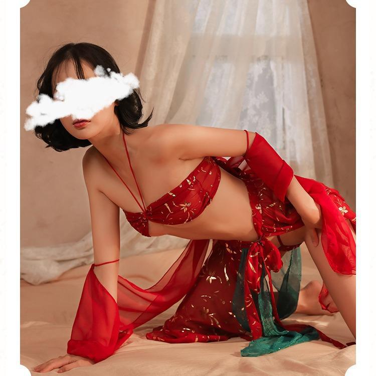 Sexy Underwear, Sexy Hanfu Large Size Catties, Ancient Style, Pure Desire Belly Pocket, Temptation, Passion, New Court Style Classical Suit