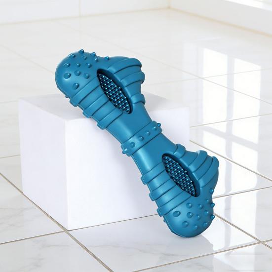 Dog Teething Toy with Cowhide Scent Natural Chew Attraction Bite-Resistant Silicone Oral Care Dog Toy for Small Medium Dogs